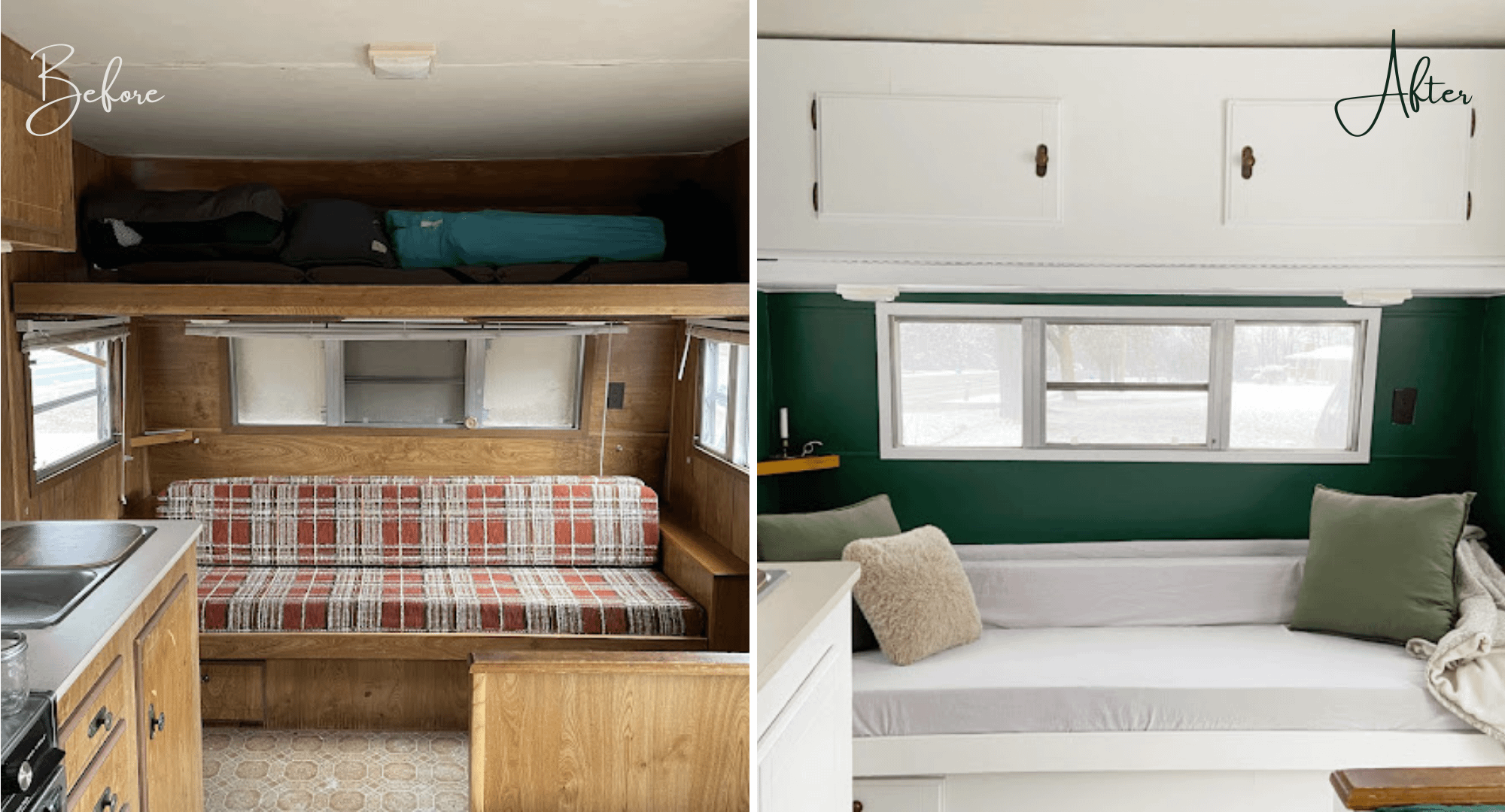 A camping trailer makeover on a budget