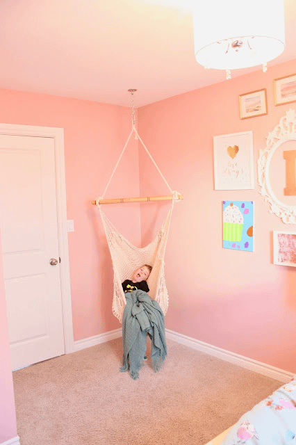 Space for play in this girl's bedroom