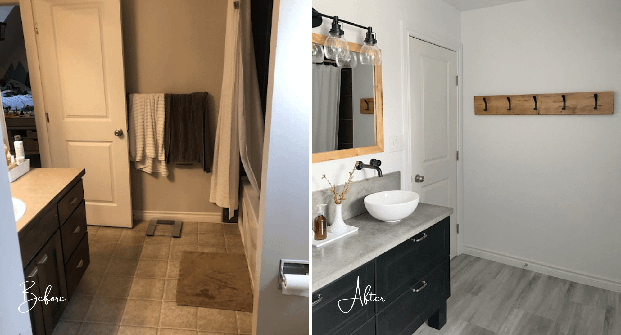 small bathroom makeover before and after