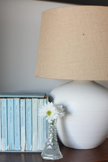 A Swift Current makeover - lamp and vase on side table