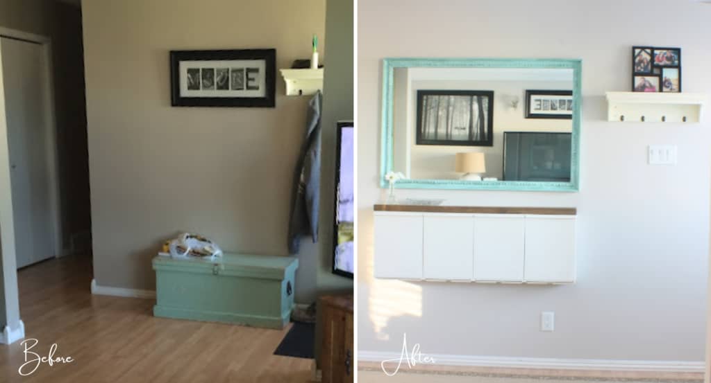 A Swift Current makeover - before and after of the front entryway