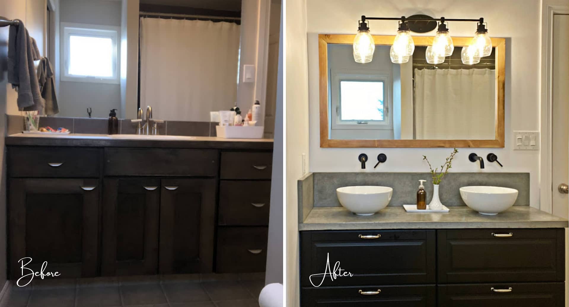 small bathroom makeover before and after