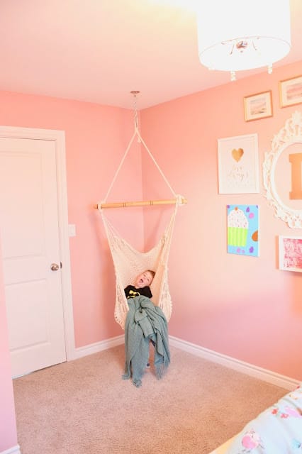 Space for play in this girl's bedroom