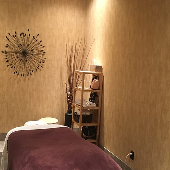 Photo of Massage Treatment room, taken at the Alberta Momentum Massage Therapy Clinic in West Edmonton